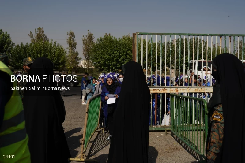The first attendance of women in the stadium in a match of the Premier Football League of Iran