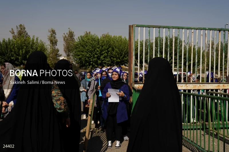 The first attendance of women in the stadium in a match of the Premier Football League of Iran