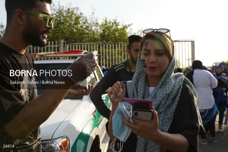 The first attendance of women in the stadium in a match of the Premier Football League of Iran