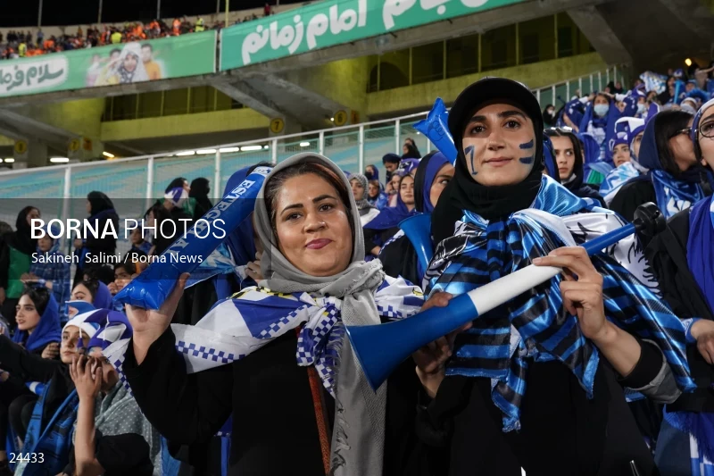 The first attendance of women in the stadium in a match of the Premier Football League of Iran