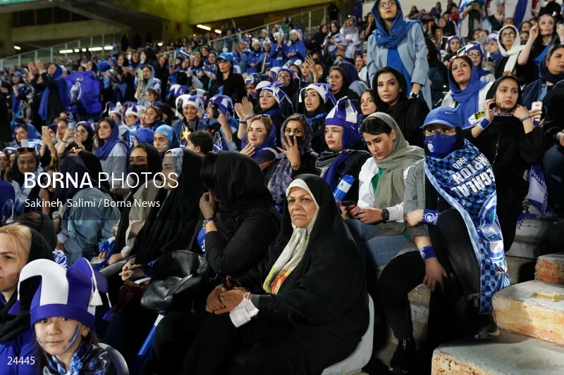 The first attendance of women in the stadium in a match of the Premier Football League of Iran