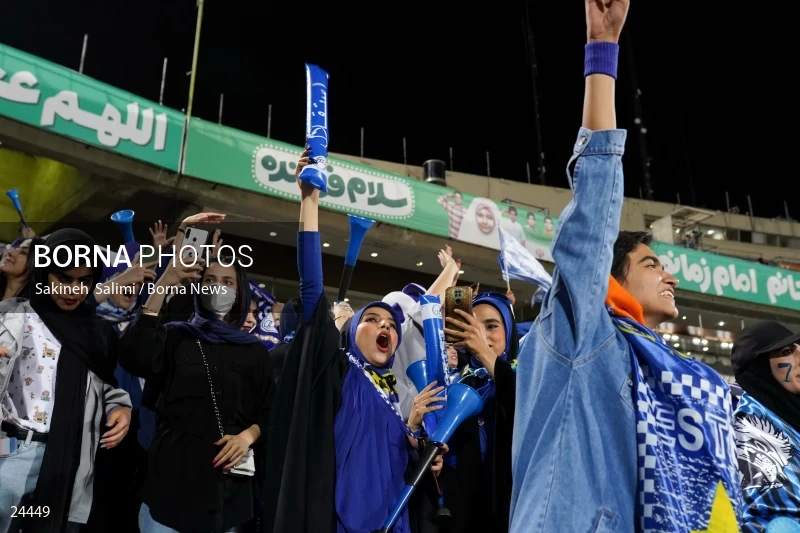 The first attendance of women in the stadium in a match of the Premier Football League of Iran