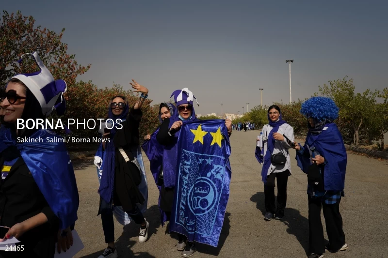 The first attendance of women in the stadium in a match of the Premier Football League of Iran