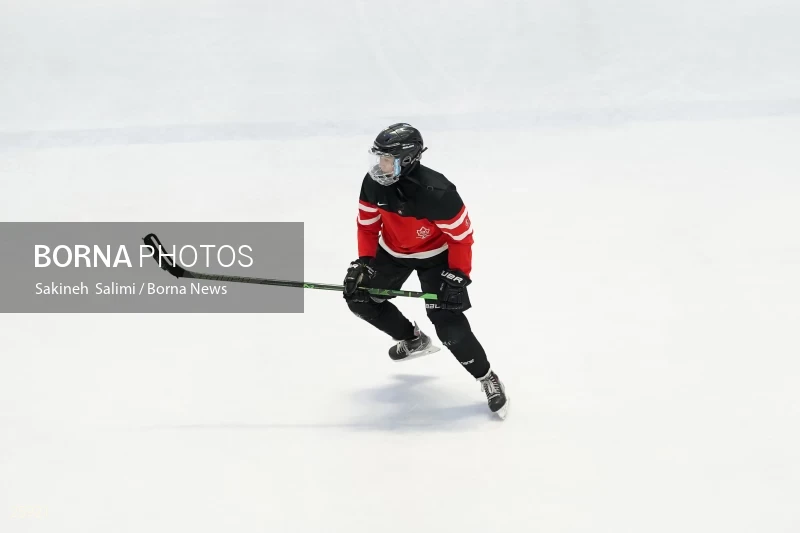 The training session of the Iranian women's national ice hockey team