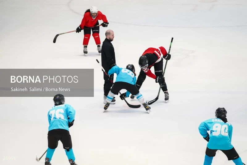 The training session of the Iranian women's national ice hockey team