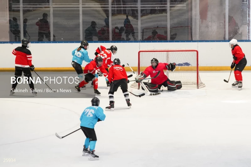 The training session of the Iranian women's national ice hockey team