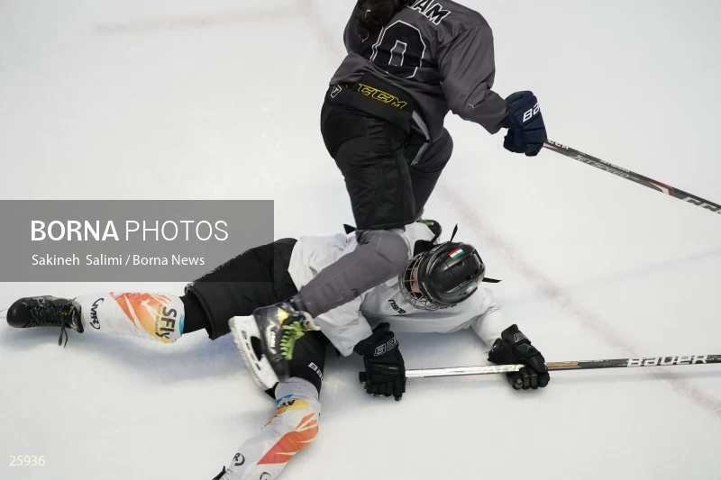 The training session of the Iranian women's national ice hockey team