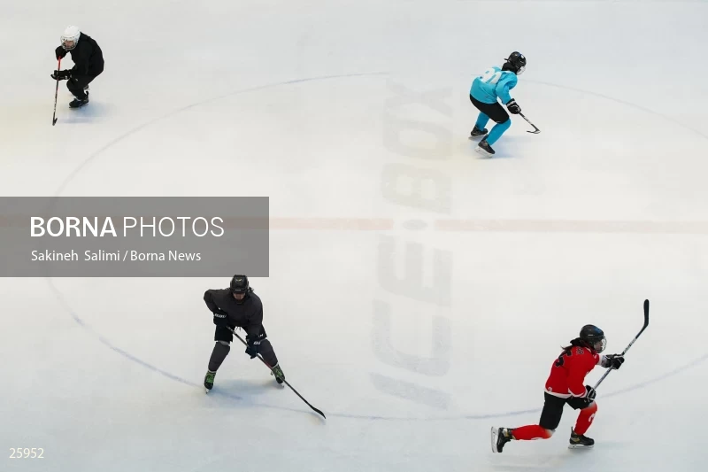 The training session of the Iranian women's national ice hockey team