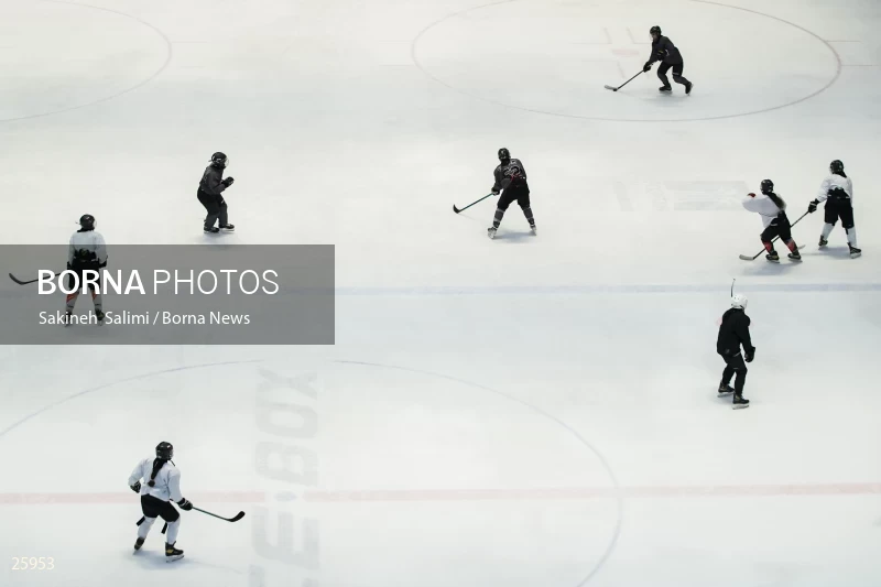The training session of the Iranian women's national ice hockey team