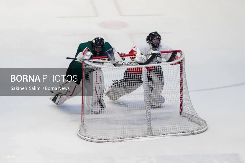 The training session of the Iranian women's national ice hockey team
