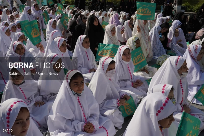 Celebration for first time fasting school girls in Tehran