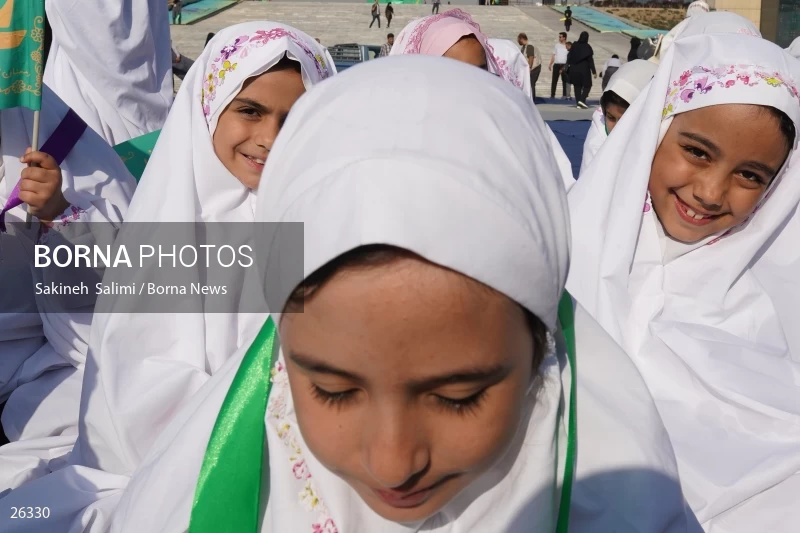 Celebration for first time fasting school girls in Tehran