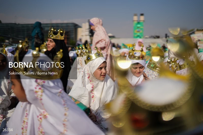 Celebration for first time fasting school girls in Tehran