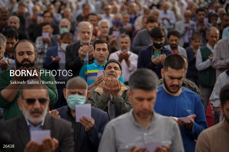 Iranians perform Eid al-Fitr prayers in Tehran
