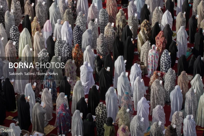 Iranians perform Eid al-Fitr prayers in Tehran