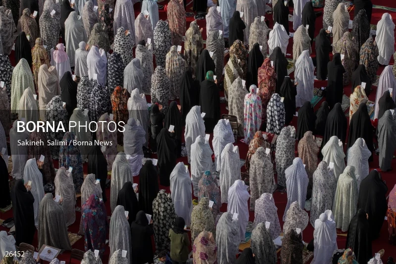 Iranians perform Eid al-Fitr prayers in Tehran