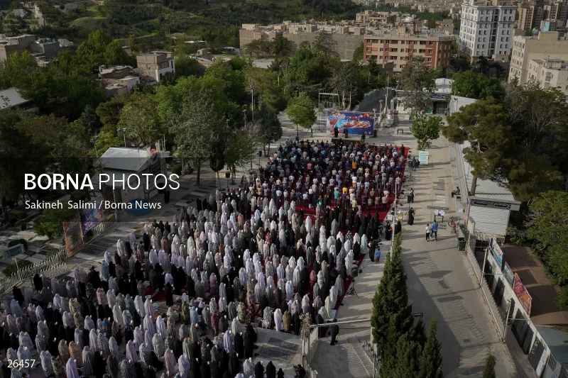 Iranians perform Eid al-Fitr prayers in Tehran