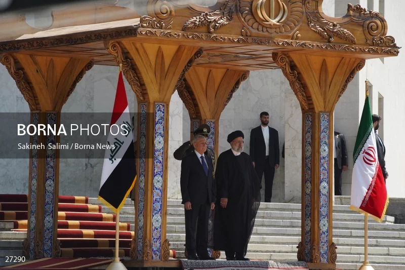 Ebrahim Raisi's official welcome to the President of Iraq