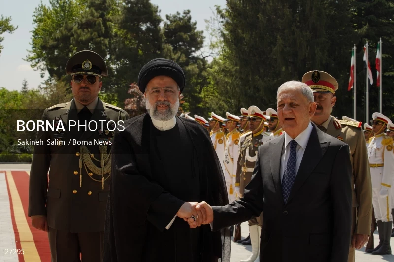 Ebrahim Raisi's official welcome to the President of Iraq