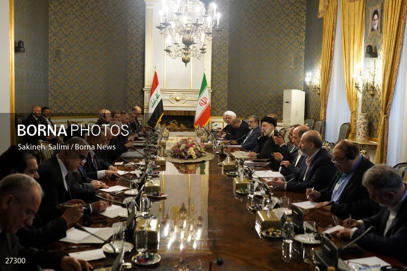 Ebrahim Raisi's official welcome to the President of Iraq