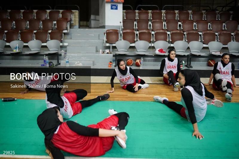 Iran women's national basketball team training