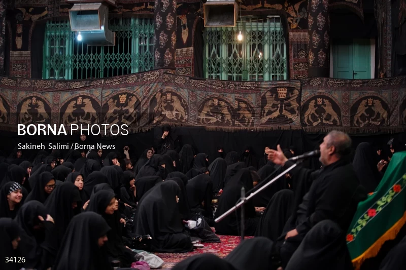 Mourning at Hosseinieh Sadat Akhavi in Tehran