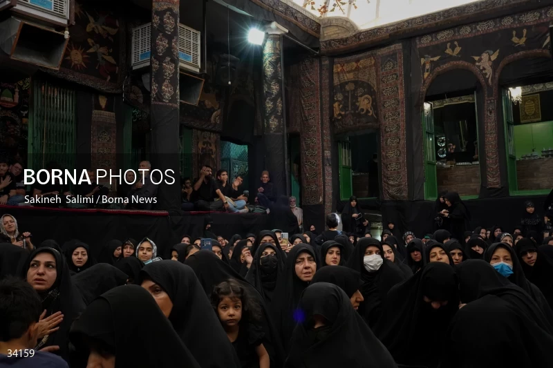 Mourning at Hosseinieh Sadat Akhavi in Tehran