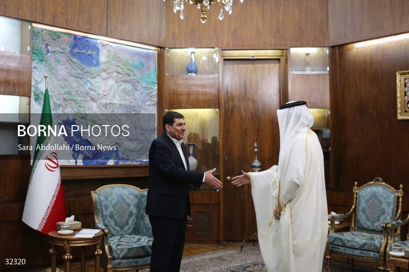 The meeting of the Minister of Labor of Qatar with the first vice president of Iran