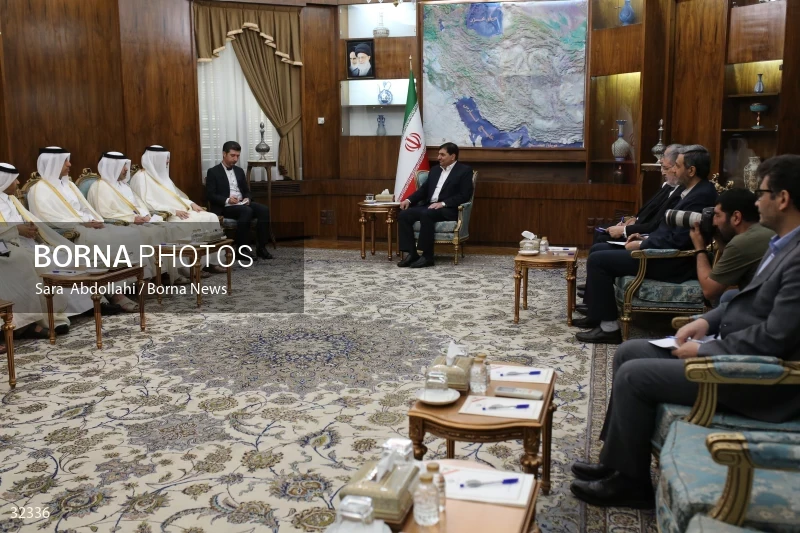 The meeting of the Minister of Labor of Qatar with the first vice president of Iran