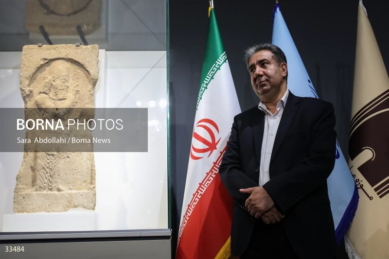 The unveiling ceremony of the Sassanid bas-relief