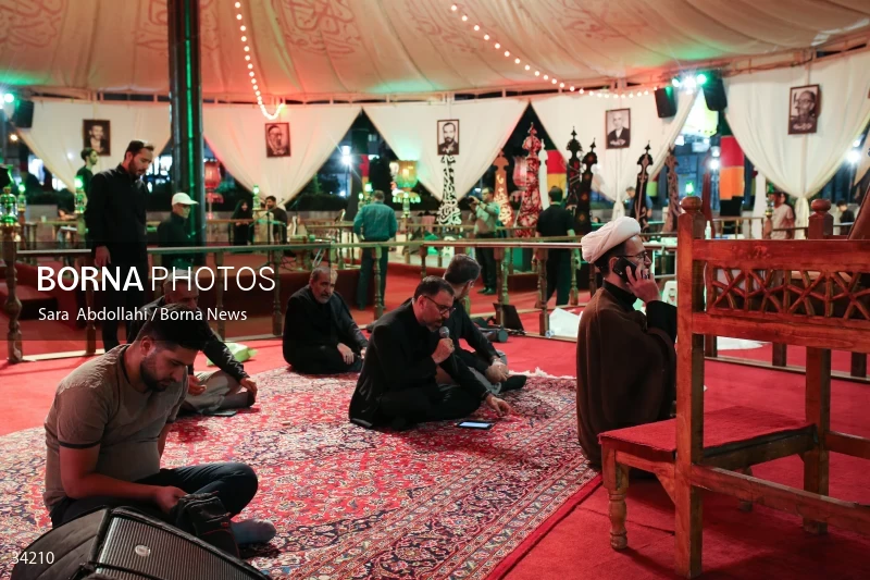 Mourning in the Ashurai tent of Haft Tir square in Tehran