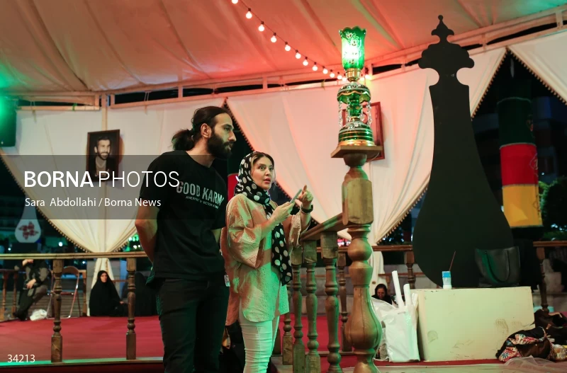 Mourning in the Ashurai tent of Haft Tir square in Tehran