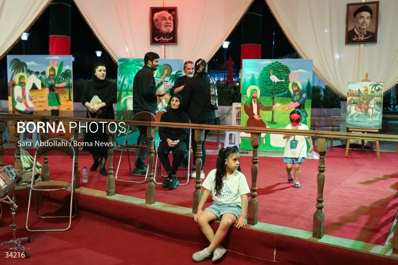 Mourning in the Ashurai tent of Haft Tir square in Tehran