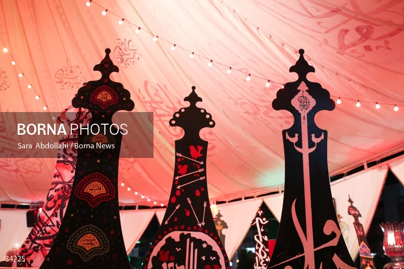 Mourning in the Ashurai tent of Haft Tir square in Tehran