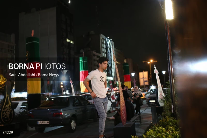 Mourning in the Ashurai tent of Haft Tir square in Tehran