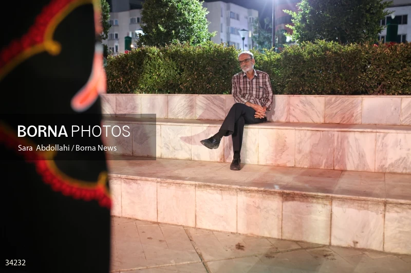 Mourning in the Ashurai tent of Haft Tir square in Tehran