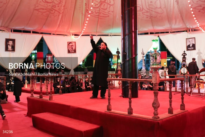 Mourning in the Ashurai tent of Haft Tir square in Tehran