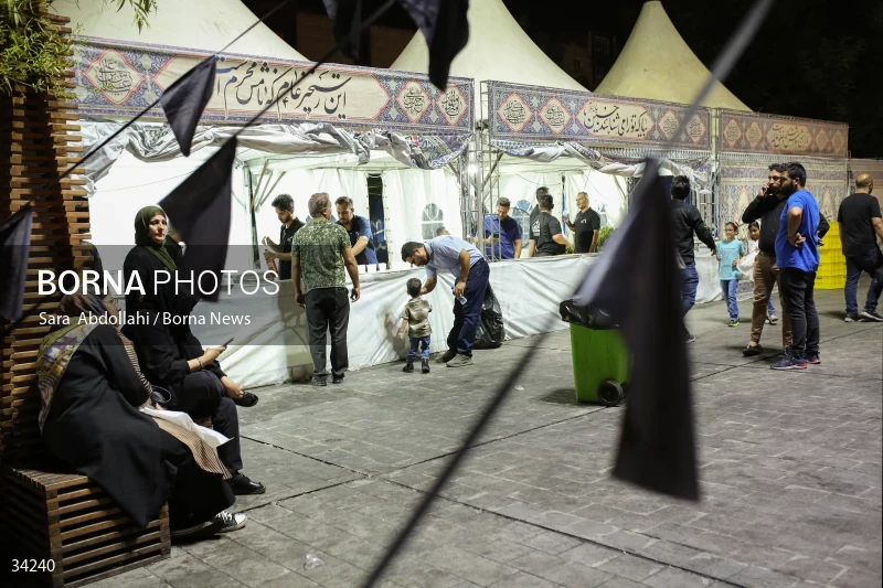 Mourning in the Ashurai tent of Haft Tir square in Tehran