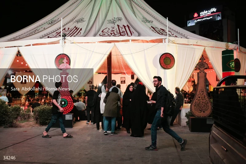 Mourning in the Ashurai tent of Haft Tir square in Tehran