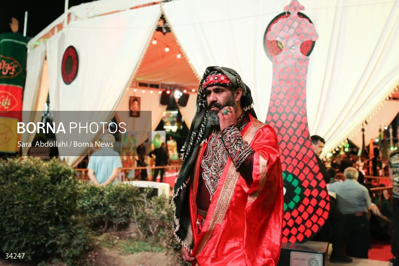 Mourning in the Ashurai tent of Haft Tir square in Tehran
