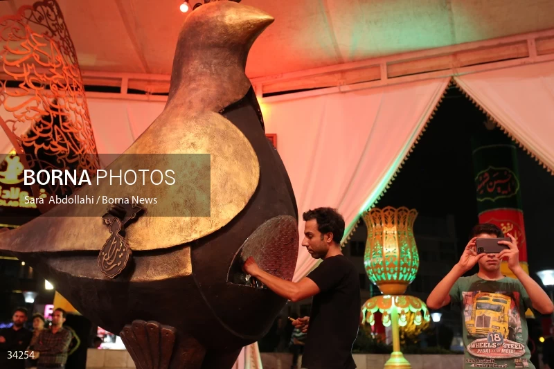 Mourning in the Ashurai tent of Haft Tir square in Tehran