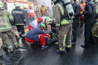 آتش سوزی و ریزش ساختمان پلاسکو در تهران