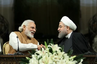 کنفرانس خبری مشترک نارندرا مودی و حسن روحانی