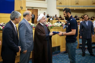 دیدار حسن روحانی و ورزشکاران المپیک و پارالمپیک ریو 2016