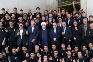 دیدار تیم ملی فوتبال ایران با رئیس جمهور حسن روحانی