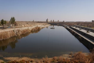 نمایی از زاینده رود در شهر اژیه