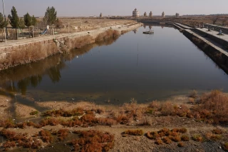 نمایی از زاینده رود در شهر اژیه
