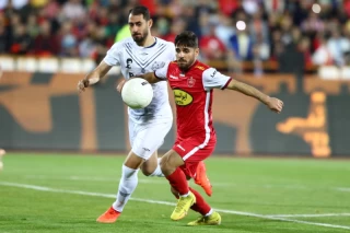 دیدار تیم های فوتبال پرسپولیس - ملوان در هفته بیست و پنجم لیگ برتر فوتبال ایران