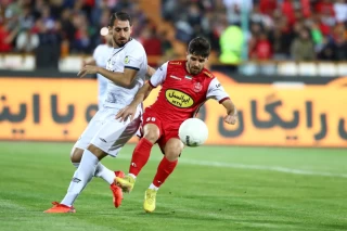 دیدار تیم های فوتبال پرسپولیس - ملوان در هفته بیست و پنجم لیگ برتر فوتبال ایران