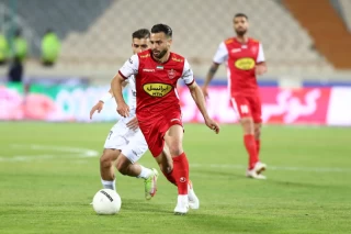 دیدار تیم های فوتبال پرسپولیس - ملوان در هفته بیست و پنجم لیگ برتر فوتبال ایران